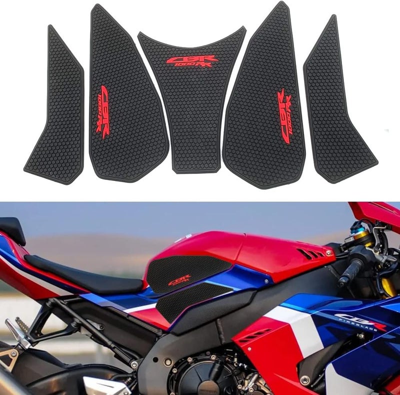 KATIE DEVI Tank Pad CBR1000RRR SP CBR1000RR-R 2020 ~/CBR1000RR-R FIREBLADE/SP 2022~2025 Motorcycle Tank Pad Anti-Slip Tank Pad Protective Sticker Side Tank Pad Traction Pad Black CBR1000RRR Fireblade SP - Image 1
